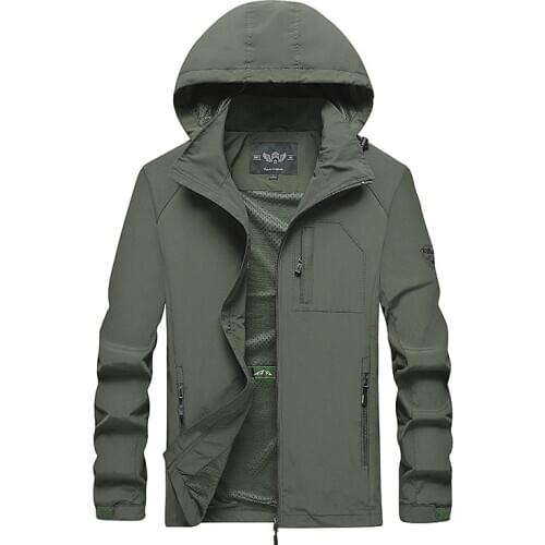 Men Military Waterproof Tactical Softshell Jacket Man Windproof Army soft shell Coat Windbreaker Rain Removable Cap Windbreaker