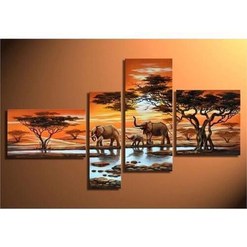 5 pieces Diamond painting Cross Stitch Full Square/Round Diamond Embroidery Elephant Home Wedding Decoration RhinestoneBJ