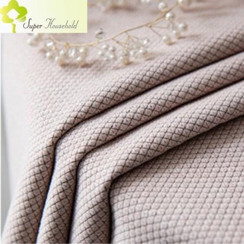 Nordic Blackout Flax Curtains for Living Room Bedroom Pink Solid Color Thick Curtain Drapes Kitchen Fabric Window Drapes WN122-1