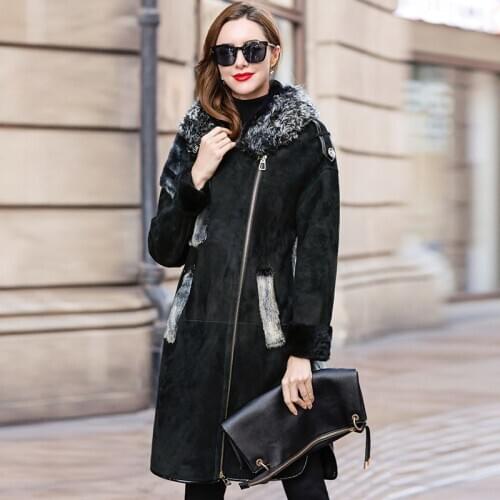 Faced Double Luxury Fur Coat 2020 Winter Coat Women Natural Wool Fur Jacket Women Mink Fur Genuine Sheepskin Coat MY4568