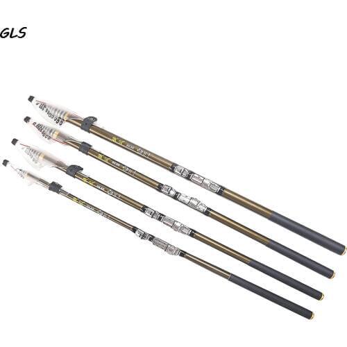 2.7M-6.3M Portable Telescopic Fishing Rod Stream Hand toughness Carbon Fiber Spinning Fishing Rods