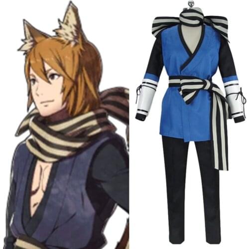 Fire Emblem Fates Cosplay Fox Nishiki Cosplay Costume Outfit Men Warrior Costume High Quality Halloween Carnival Cosplay