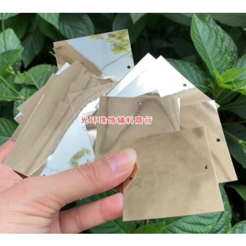 Sewing supplies 5cm square copper Sequin beaded curtain material wedding decoration PVC Piece Jewelry