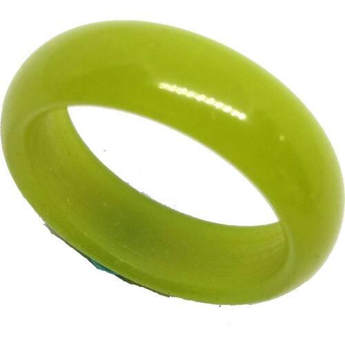 Natural Fluorite Luminous Glow In Dark Stone Lucky Band Ring