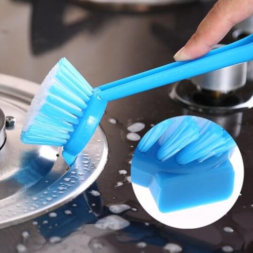 Hangable Long Handle Soft Fur Washing Pot Brush Strong Decontamination Multi-purpose Kitchen Stove Cleaning Brush