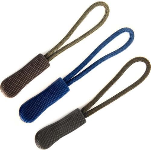 3Pcs Mixed Color Zipper Slider Rope Bags Garment Accessory Suitcase Zipper Slip Rope Puller Detachable Clip Slider Cord