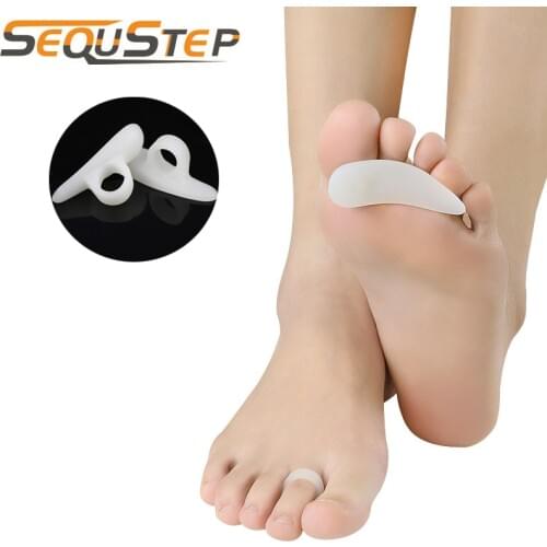 Sequstep Silicone Hammer Toe Cushion Toes Pad Bent Toes Separators Stretchers Friction Pain Relief Orthotic Foot Care