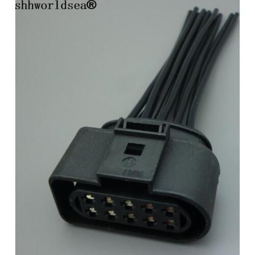 Shhworldsea 10 Pin/Way Polig Headlight/Headlamp Connector Plug Automotive Electrical STECKER For AUDI for VW SKODA 1J0973735