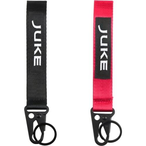 High quality Ribbon Webbing Car key ring Nylon Webbing Keychain with hawk buckle key ring for Nissan JUKE car Accessories