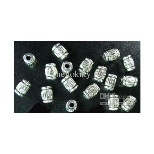 2250Pcs Tibetan silver tiny lined tube spacers 6mm A438