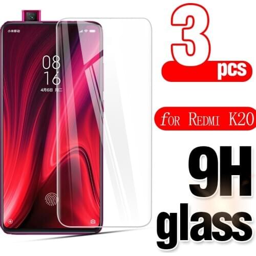 3 pcs Tempered glass for Xiaomi Redmi K20 K20 pro Screen Protector for Xiaomi mi 9t Scratch resistant Protective film