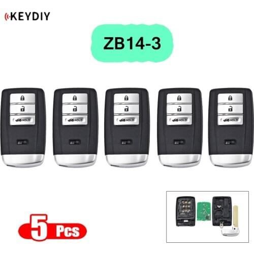 5pcs/lot KEYDIY Universal Smart Key ZB14-3 for KD900 KD-X2 Car Key Remote Replacement Fit More than 2000 Models