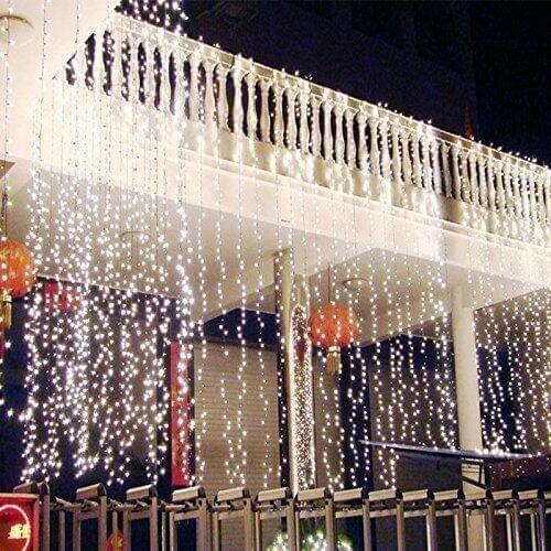6M*3M 600leds white RGB fullcolor LED Christmas tree Lights curtain light AC220 50W Holiday Party Lights curtain string lights