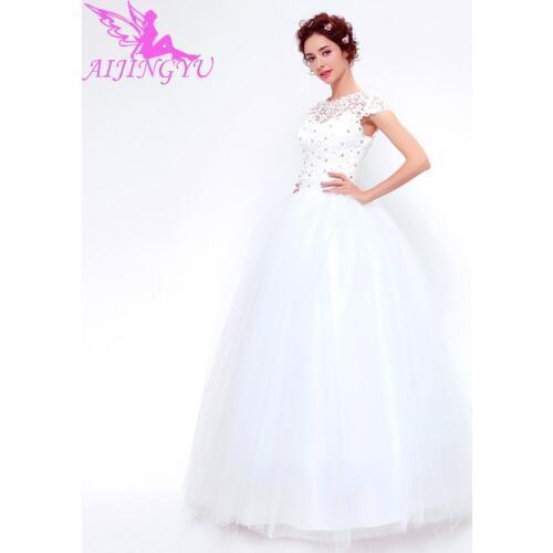 AIJINGYU 2021 new Customized china bridal gowns cheap simple wedding dress sexy women girl wedding dresses gown TS135