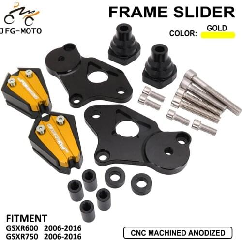 Motorcycle Aluminum Falling Protection Frame Slider Anti Crash Pad Protector For SUZUKI GSXR600 GSXR750 GSXR 600 750 2006-2016