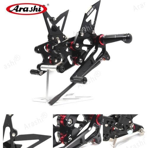 Arashi Adjustable Footrests GSXR 1000 Rider Rearset Foot Pegs For SUZUKI GSXR1000 GSX-R 1000 2007 2008 CNC Motorcycle GSX R