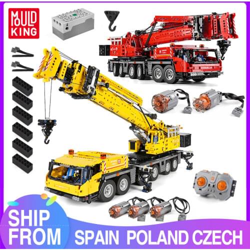 MOULD KING MOC Remote Control Car Building Blocks High-Tech The APP RC Crane Truck Model Bricks Kids DIY Toys Birthday Gifts