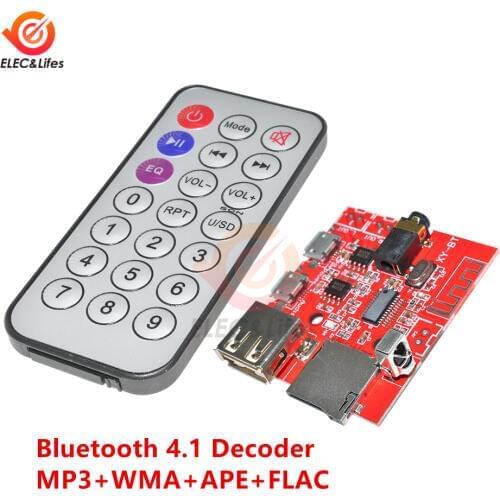 Wireless Bluetooth MP3 Decoder Board BLE 4.1 Car Speaker Audio Receiver Lossless Decoding Module support USB TF U disk IR Remote
