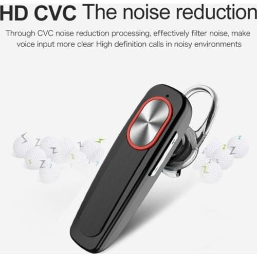 Wireless Bluetooth Business Earphone Noise Reduction Ear-hook Headphone Handsfree Headset With Mic For Smart Phone Work