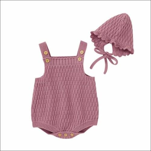 Baby Sweaters Soild Wool Casual Cap+Romper 0-24 Months Knitted Boy Girl Winter Autumn Clothes Casual Newborn Clothing Pullovers