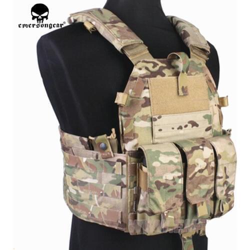 Emersongear Molle Tactical Vest Body armor Hunting plate Carrier Airsoft 094K M4 Pouch Emerson Combat Gear EM7356 Multicam