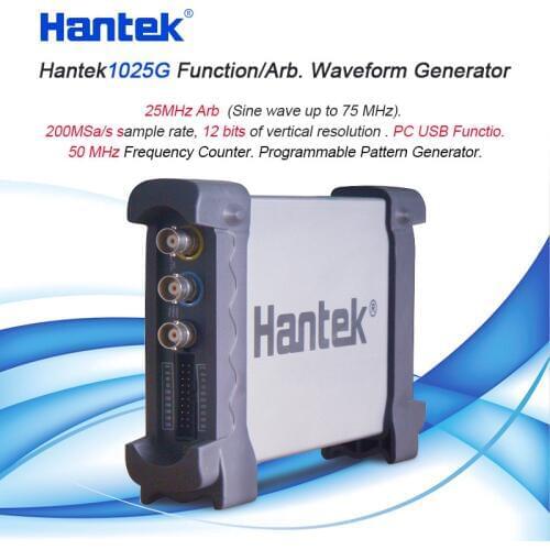 Hantek1025G PC USB Function/Arbitrary Waveform Generator 25MHz Arb. Wave 200MSa/s DDS Virtual signal generator