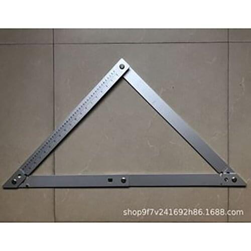 Measuring tools 24 inch aluminum alloy folding triangle multi-function angle ruler movable high precision triangle ruler