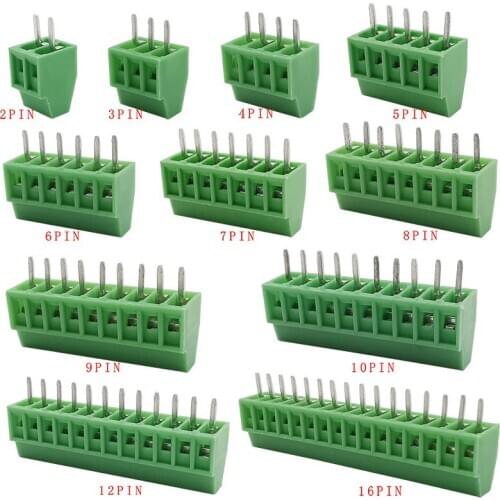 KF128-2.54 2P 3P 4P 5P 6P 7P 8P 9P 10P 12P 16P Splice Terminal KF128 2.54mm PCB Mini Screw Terminal Blocks for Wires 5/10pcs