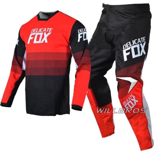 Motocross Racing Delicate Fox FAZR 180 Limited Mx SX Gear Set Mountain Bicycle Offroad Jersey Pants Motor Scooter Kits Mens