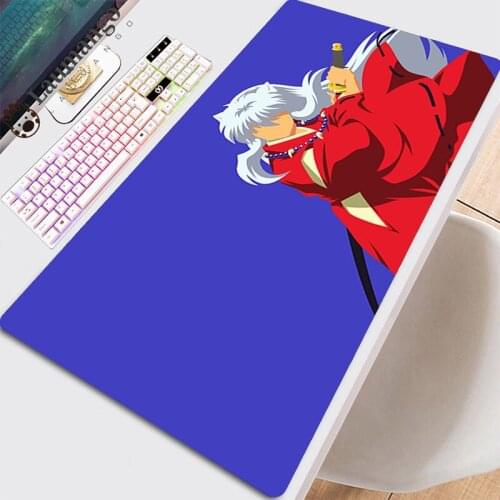Mouse Carpet Mause Pad Gamer Laptop Keyboard PC Mats Cute Deskmat Gaming Table Pads On The Mat Large Mouse Pad Handsome Inuyasha