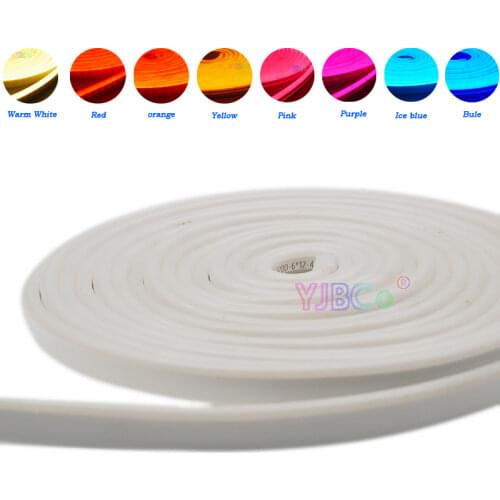 5m DC12V 120leds/m LED Strip Neon Tape SMD 2835 Soft Rope Bar Light Silicon Rubber Tube Outdoor Flexible Waterproof Light