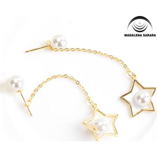 MADALENA SARARA AAA 7-8mm Freshwater Pearl Sterling Silver S925 Start Earrings