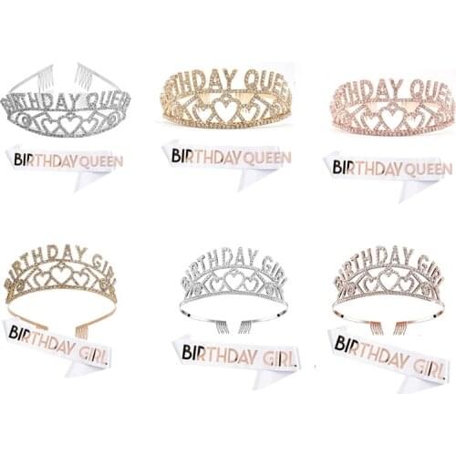 N7MF 2 Pieces Birthday Party Decorations Dazzling Headwear Instagram Photo Props