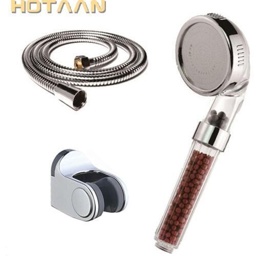 Newest Water Therapy SPA Shower Head Water Saving Detachable Anion Filter Water Softener Shower Head Set Holder And Hose YT-5127