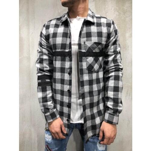 2021 New Mens Plaid Shirt Male Business Casual Classic Clothing 100% Cotton Loose Shirt High Quality Мужские Рубашки #01