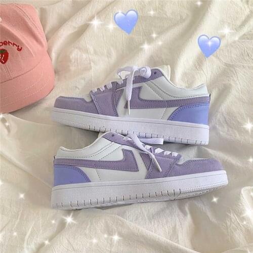 2021 new Ziya Purple Street womens shoes fashion leisure sports board shoes college style trend versatile small white shoes