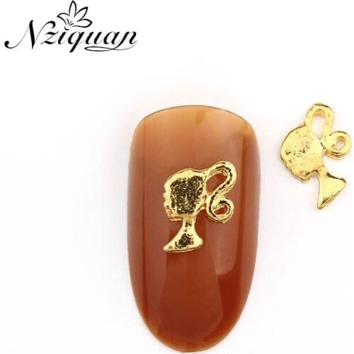 NZIQUAN Explosion 20PCS Nail Sticker Lady Glamour Geometric Metal Alloy Art Nail Decoration DIY Nail Decoration 20PCS Nail Stick