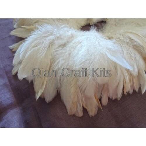 500pcs approx. Natural Cream Rooster Schlappen Wholesale Bulk Supply Hair Extensions Craft Design White