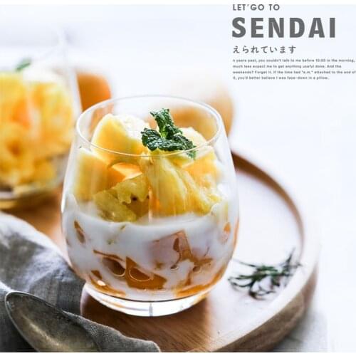 Transparent Crystal Glass Water Cup Whiskey Coffee Mugs Yogurt Mousse Dessert Juice Ice Cream Cups Home Bar Restaurant Supplies