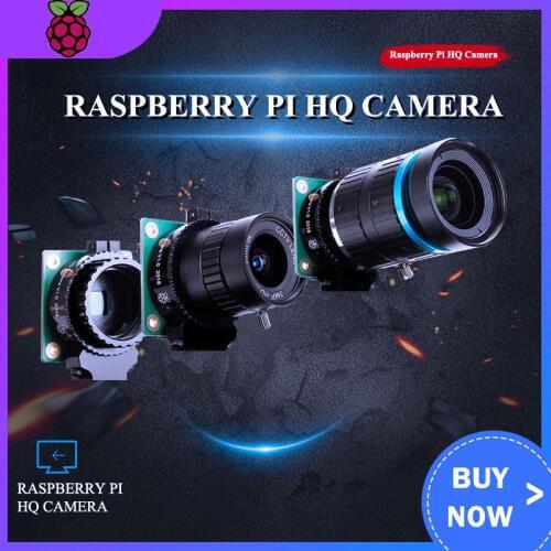 Raspberry Pi High Quality Camera Module 12.3 Megapixel Sony IMX477 Sensor Adjustable Focus 6mm CS 16mm C-mount Lens for 4B/3B