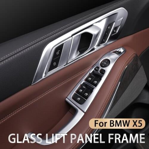 Car Styling Window Glass Lift Frame Panel for BMW X5 G05 2019 2020 2021 Door Armrest Panel Cover Trim Auto Sticker Accessories