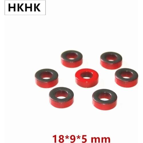 T68 -2 Iron powder cores T68-2 OD*ID*HT 18*9*5 mm 5.7nH/N2 10uo Iron dust core Ferrite Toroid Core Coating Red gray AG