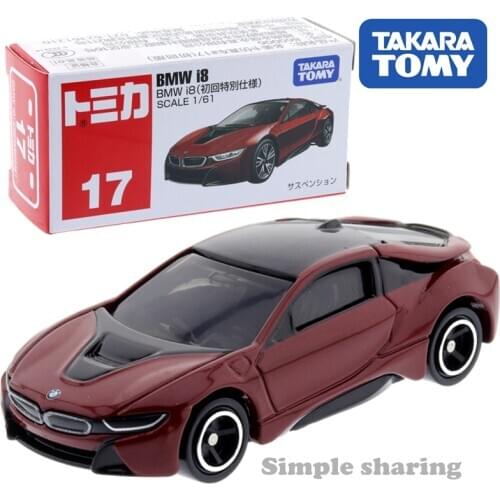 Takara Tomy Tomica 17 BMW i8 First Special Specification Car Hot Pop Kids Toys Motor Vehicle Diecast Metal Model
