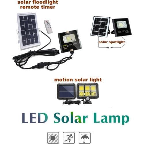 120/100 LED Waterproof Solar Buitenlamp Outdoor Lamp Motion Sensor Detector Wall Light Path Garage Patio Lighting Security Night