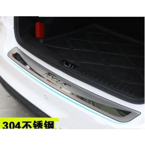 Hatchback Rear Deck Bumper Protector Panel Boot Cover Sill 2012 - 2015 for Ford Focus Mk3 Stainless Steel