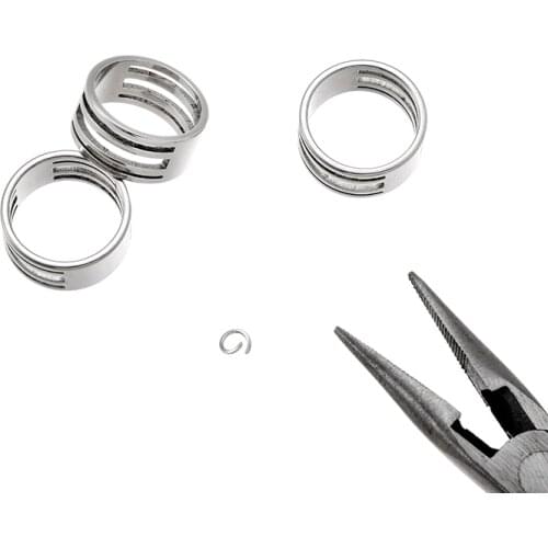1pcs Stainless Steel Jump Ring Open Closing Finger Jewelry Making Tools Fit DIY Craft Circle Bead Pliers Opening Helper Tools X4