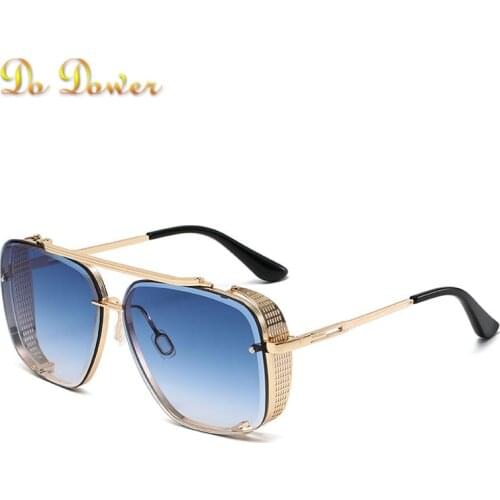 2021 New Brand Design Women Men Sunglasses Oversized Frame Leather Sun Glasses Man Hip Hop High Quality Male Female 2150 UV400