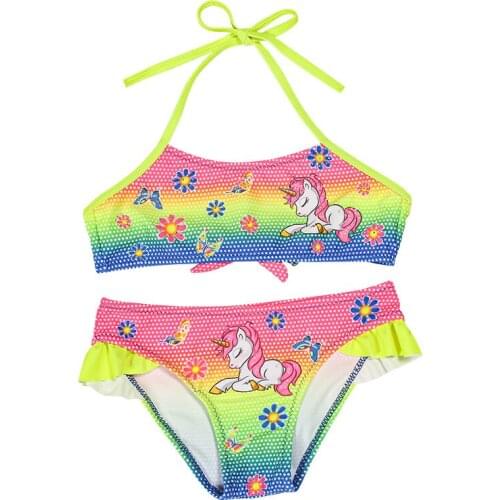 2021 new childrens cartoon cute children split swimsuit female baby swimwear XYY-150