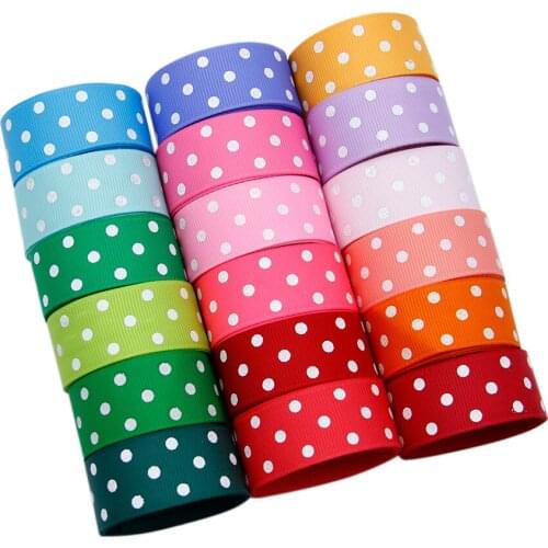 50yards/roll Dots Grosgrain Ribbon Gift Wrapping Decoration Printed Ribbons DIY Handmade Supplies Ribbon,50Yc3336