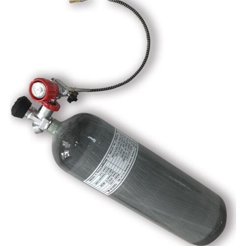 AC168301 cylinder pcp paintball tank carbon fiber hpa 4500psi diving tank 6.8L m18*1.5 thread wiht gauge valve staion 2019